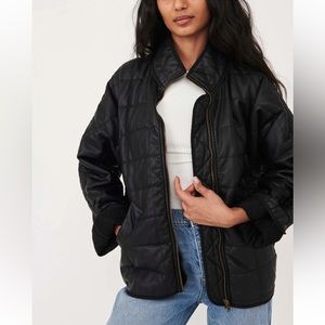 Free People dolman jacket, vegan leather